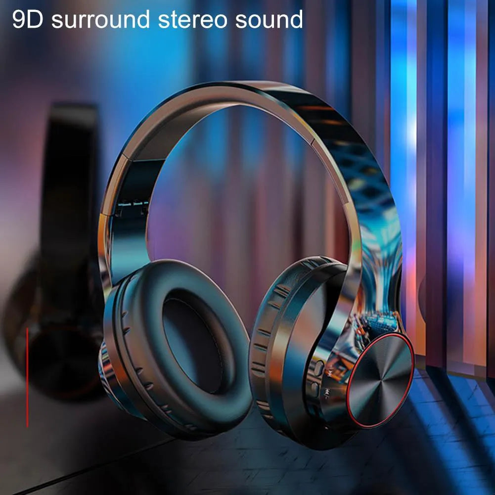 A11 wireless Bluetooth headset in blue and white, over-ear head-mounted design with Bluetooth 5.0