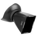 Camera framing amplifier viewfinder attached to DSLR camera LCD screen