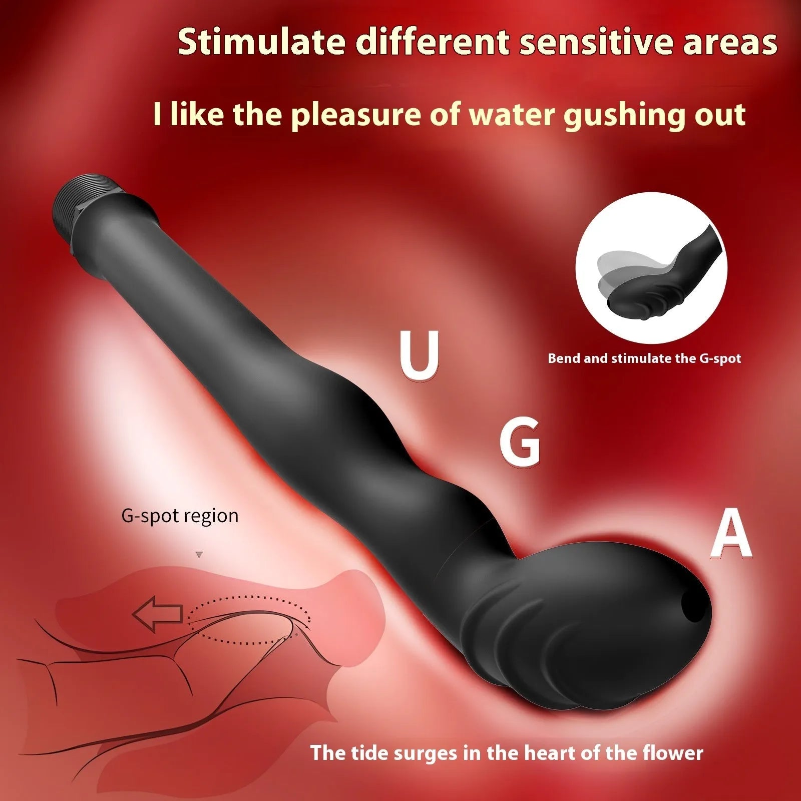 Black silicone sausage filler hosepipe flusher for back court cleaning in large and small size options