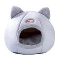 Winter cat nest fully enclosed sofa bed in grey, size XL 40cm, for indoor use