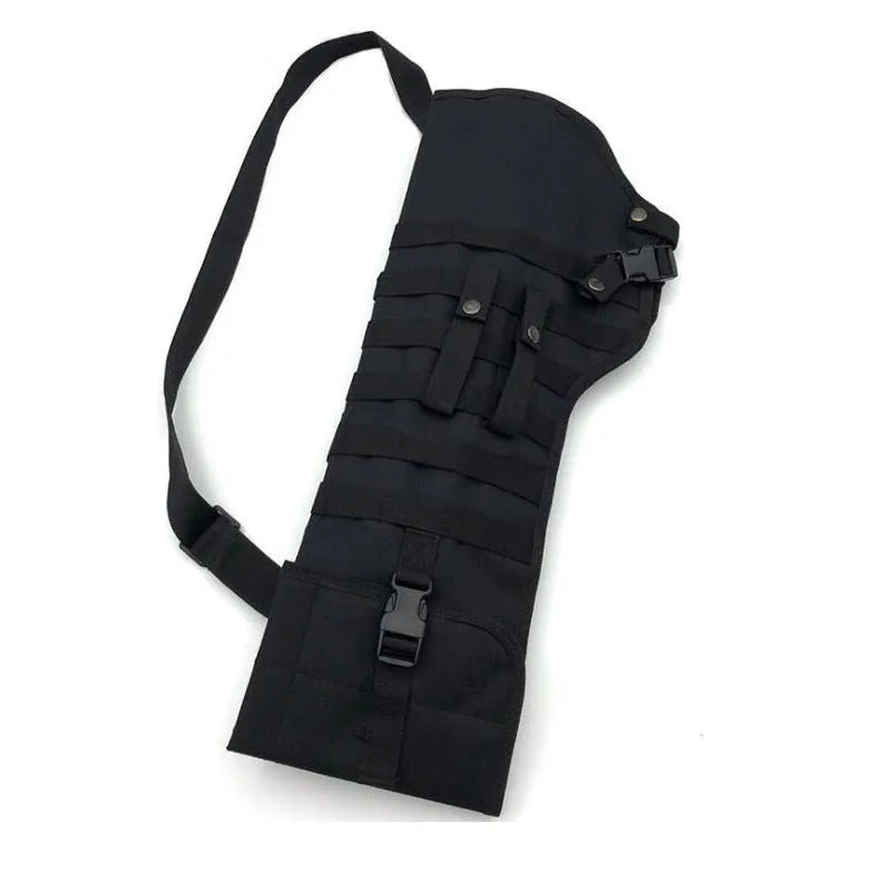 Tactical single shoulder hunting knife bag in Oxford cloth with shoulder strap, 72x25x3cm, green colour