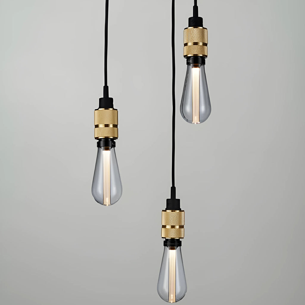 DIY decorative chandelier assembly retro ceiling light with braided cord and metallic finishes