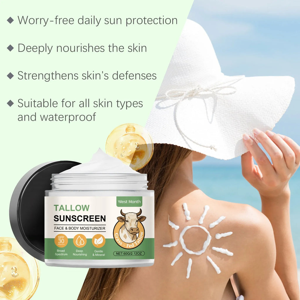 60g tube of refreshing non-oily moisturizing sunscreen cream with hyaluronic acid and lemon extract