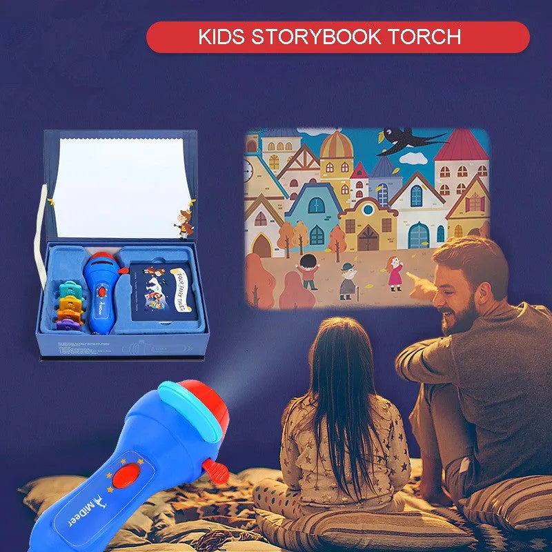SmartKids kids storybook projector torch with four colourful projection discs