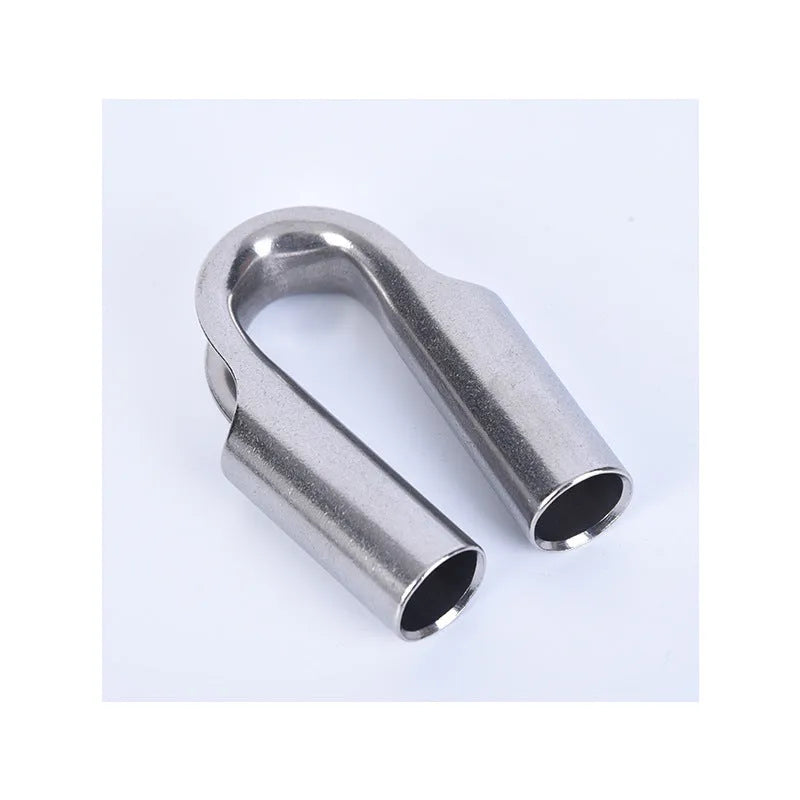 Stainless steel tubular chicken heart ring sleeve ring set showing round design and multiple tube size specifications