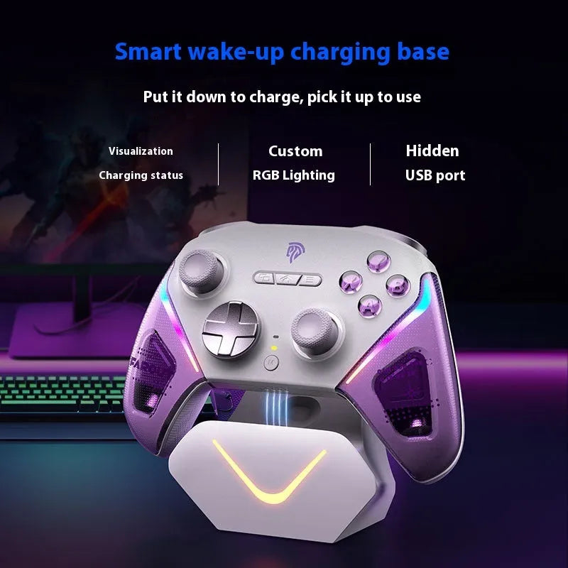 Rocker Smart game controller charging dock station in black, green, or purple with Type-C port