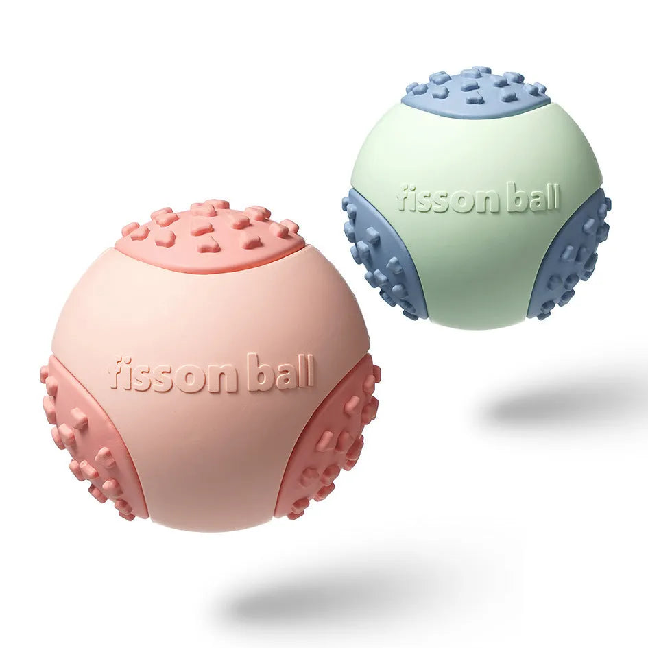 Green rolling ball dog toy with motion-activated movement for small and medium-sized dogs