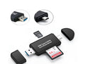 USB 3.0 card reader for SD and TF memory cards, black, Type-C interface, 29g