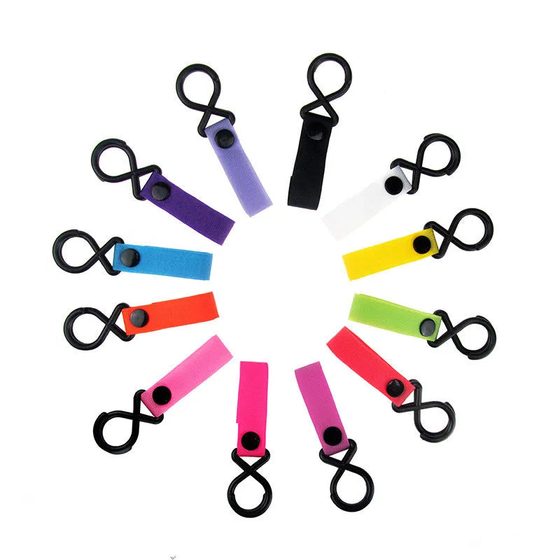 Nylon luggage strap hook in various colours for travel bag organisation and security