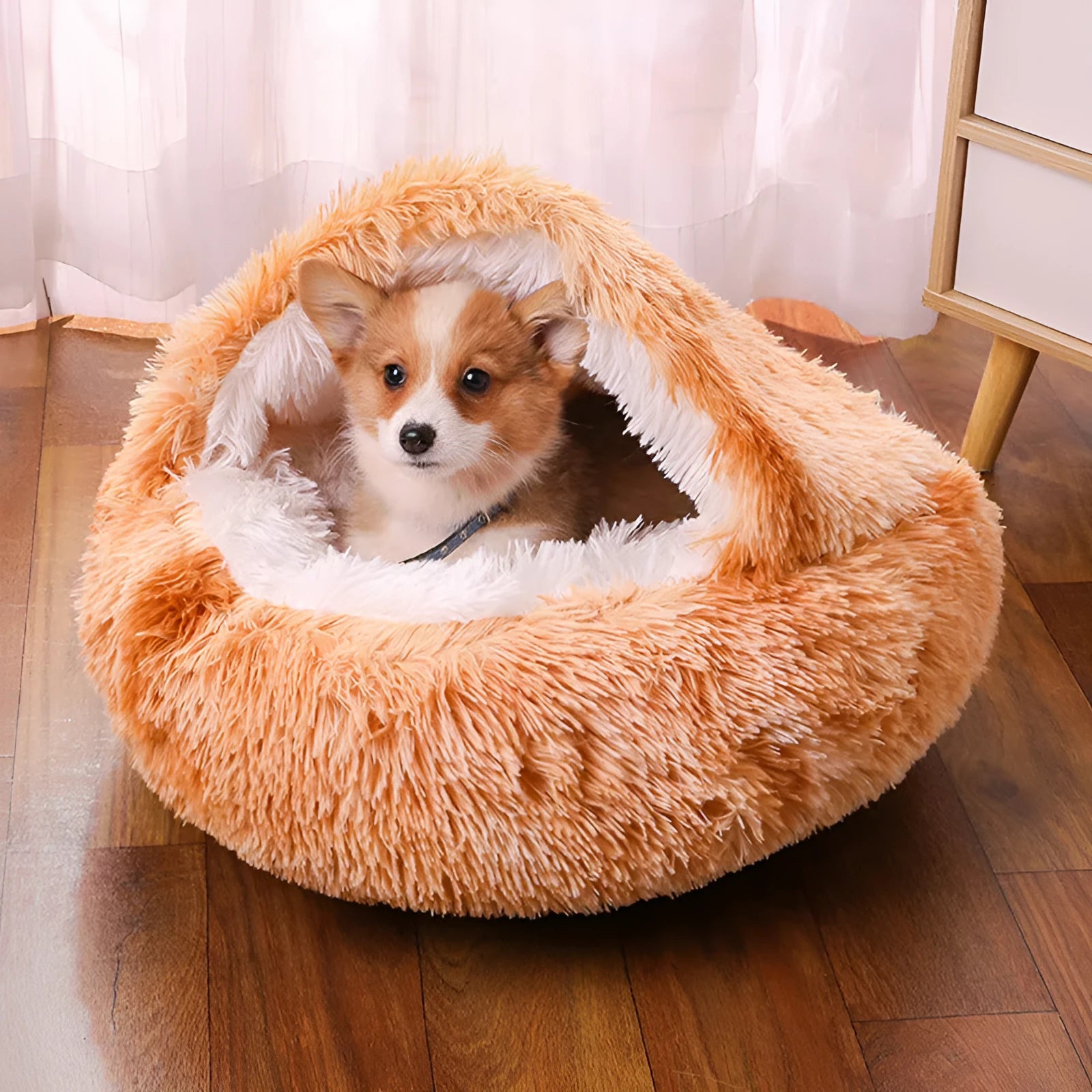 Semi-surrounded waterproof cloth dog kennel available in multiple colours and sizes 35cm to 60cm