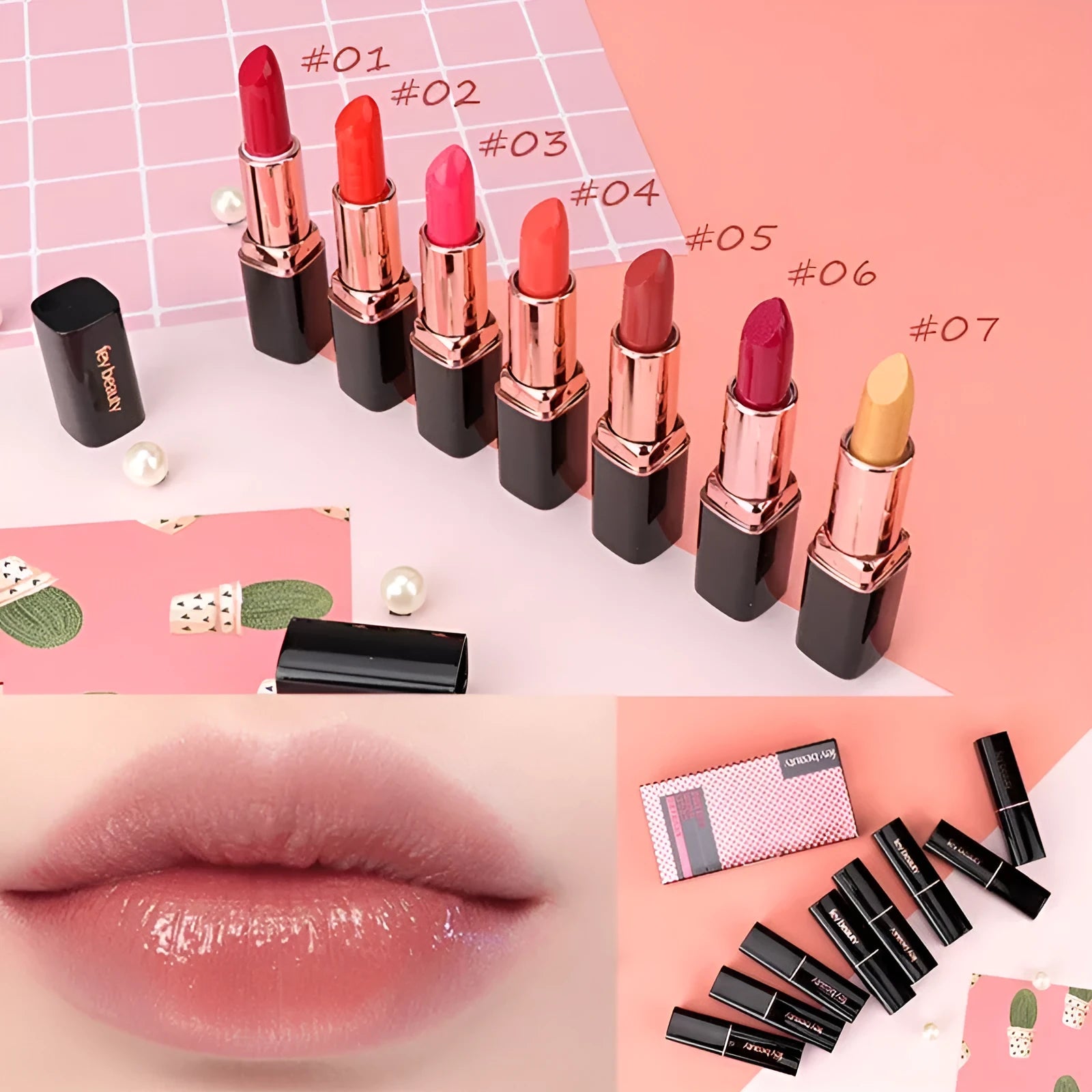 Fey Beauty moisturising lipstick in cameo brown shade with 3.8g non-staining formula