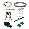 XYL Ziptreck 10-metre suit pulley slide rope set with handle and multiple safety attachments for children's outdoor recreation