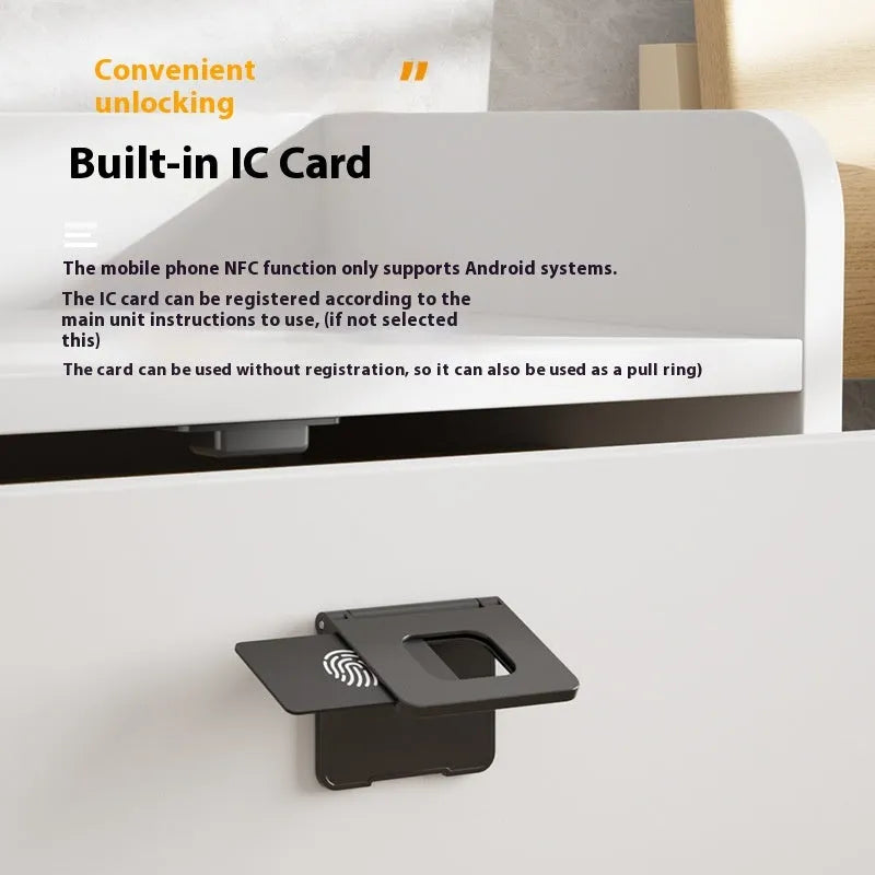 Punch free invisible drawer lock with key for wardrobe and safe box, no drilling required.