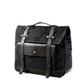 Cotton motorcycle helmet messenger bag with retro styling and internal organisation pockets
