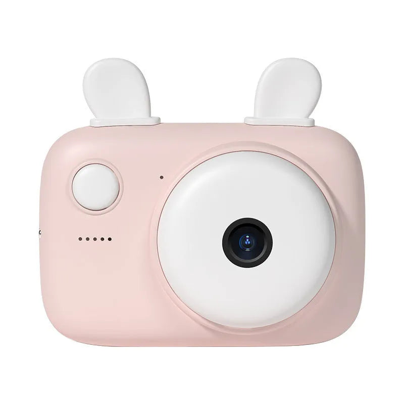 A2 kids digital camera in macaron colours with 2.4-inch screen and dual 40MP cameras on a lanyard.