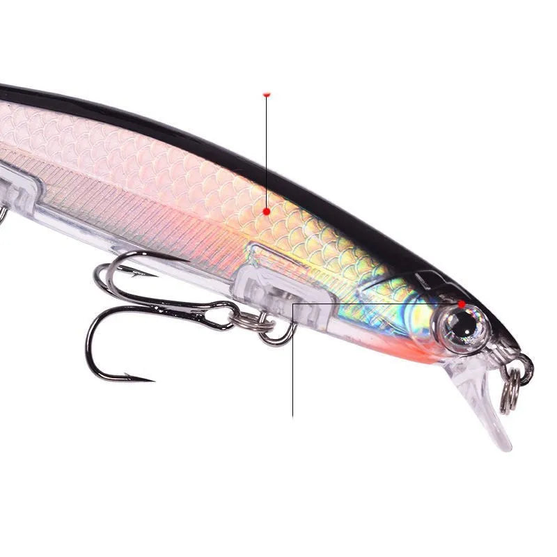 Tossing submerged suspended mino lure 11cm 13.5g in colour option A with slow heavy action