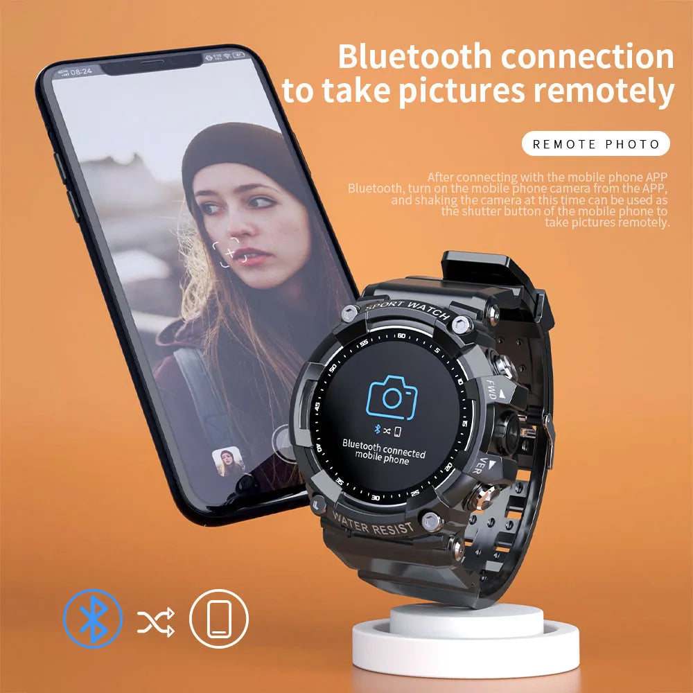 ATTACK 3 black IP67 waterproof smartwatch with round HD display on a TPU strap.