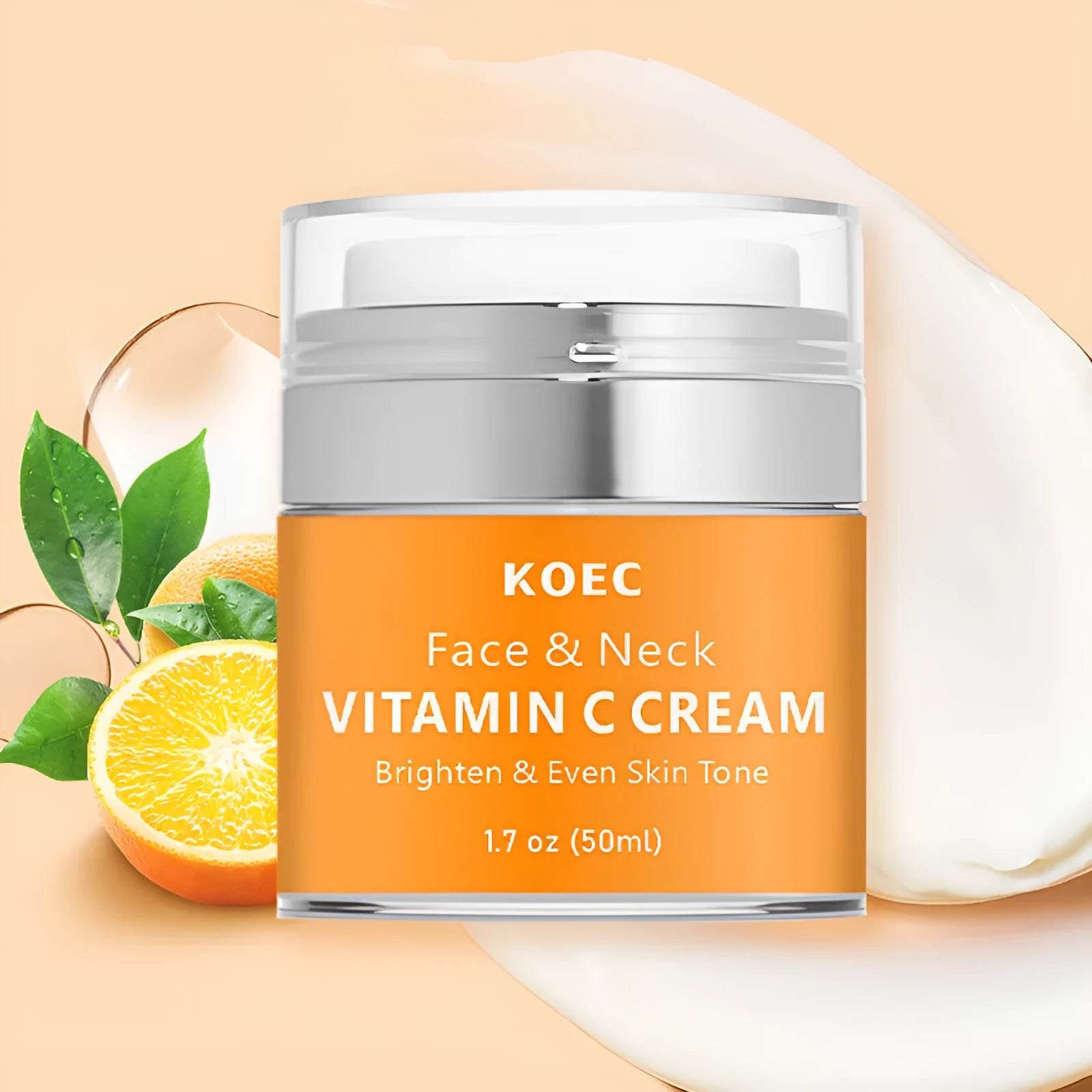 50g neck cream jar with English packaging for anti-wrinkle and moisturising care