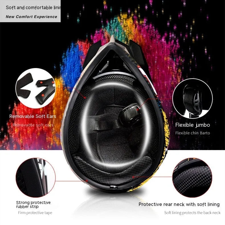 Kart cross-country ABS helmet available in multiple sizes and colours for adults