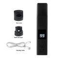 Pet electric nail grinder with dust cover and light, 150x30mm ABS, black finish, on white background