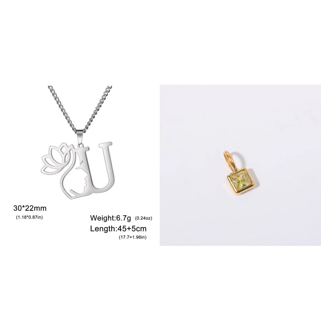 Stainless steel cross chain necklace with single pendant in gold or silver electroplated finish