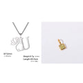Stainless steel cross chain necklace with single pendant in gold or silver electroplated finish
