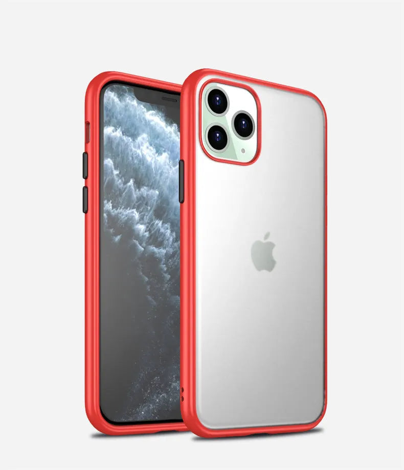 Protective cover frosted shell for iPhone 11 Pro in black with TPU PC material and corner airbags