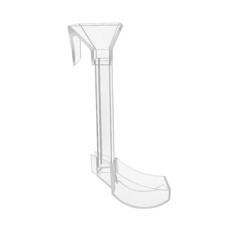 Plastic fish tank feeding tube set with cleaning brush and feed spoon on white background