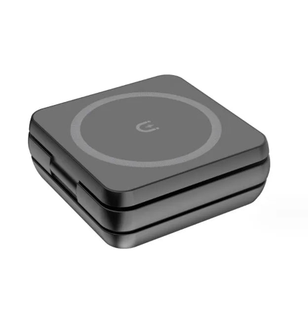 Three in one folding desktop wireless charging bracket with magnetic ring for Apple Samsung Google Pixel Watch
