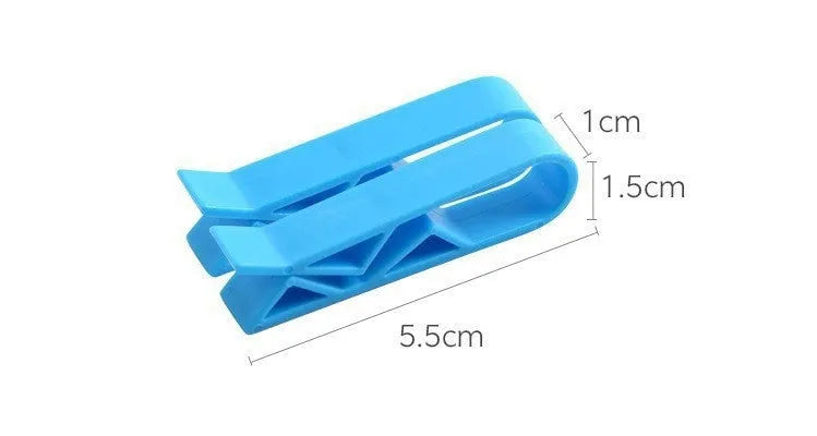 PP plastic bin bag fixing clip attached to rubbish bin side