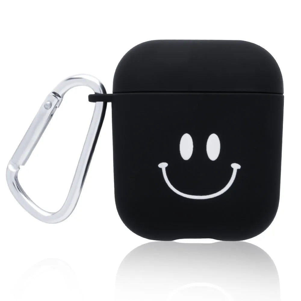 AirPods protective case cover in pink PC plastic with flower decorative design