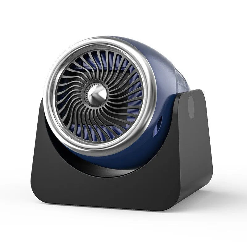 12V car heating fan with large air outlet and 180-degree rotation, navy blue colour