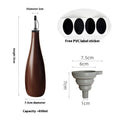 Ceramic oil pot with conical funnel in black, coffee, or white colour options