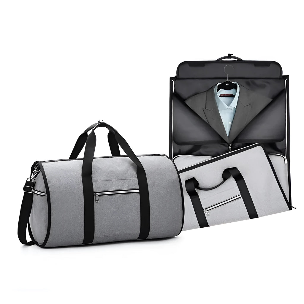 Medium cylindrical travel bag in waterproof Oxford cloth available in black, blue, light grey and red