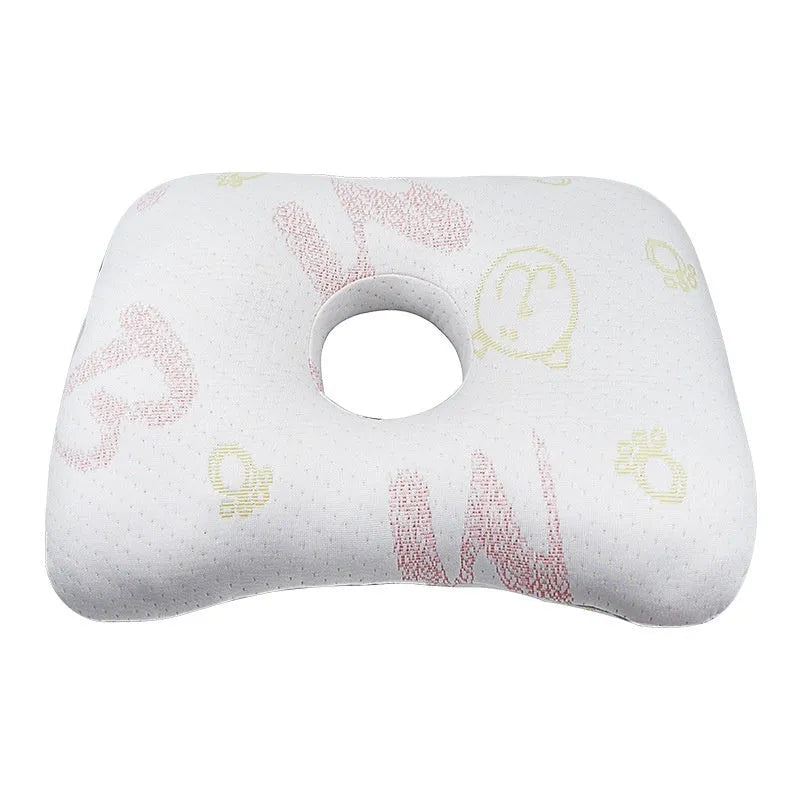 Beauty salon single hole ear pillow in grey with detachable cover, shown next to a tape measure indicating 39cm length.