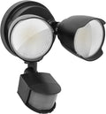 White LED security flood light with motion sensor for wall mounting outdoors