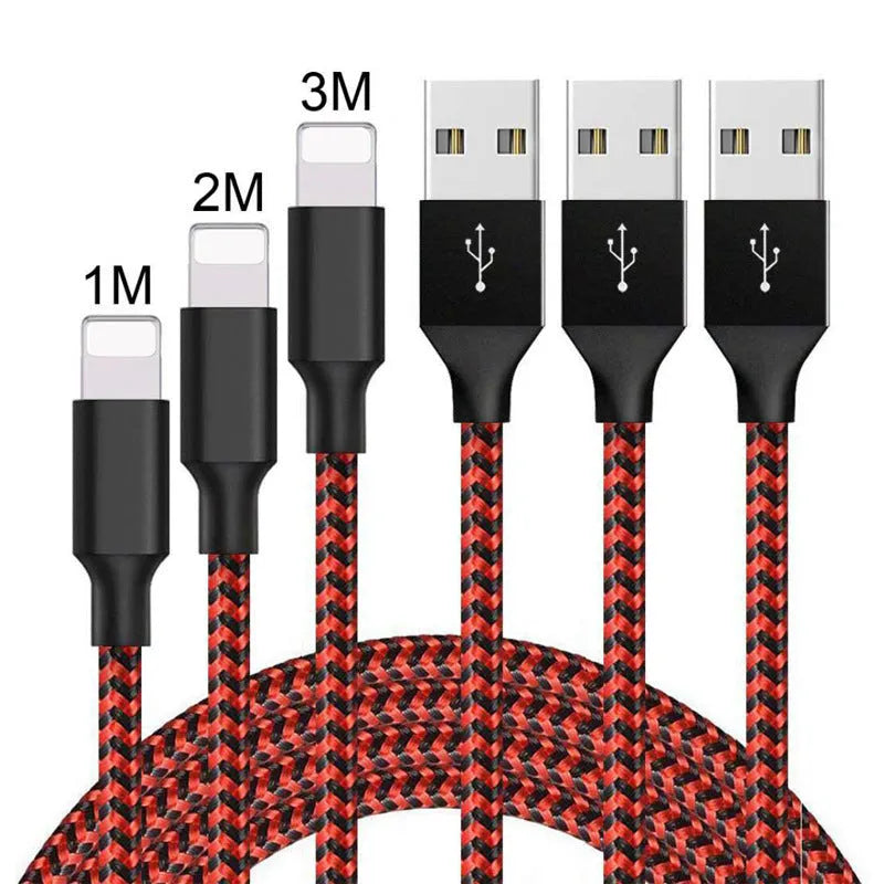 Braided nylon Micro USB fast charging cable for Android phones in black and white colour.