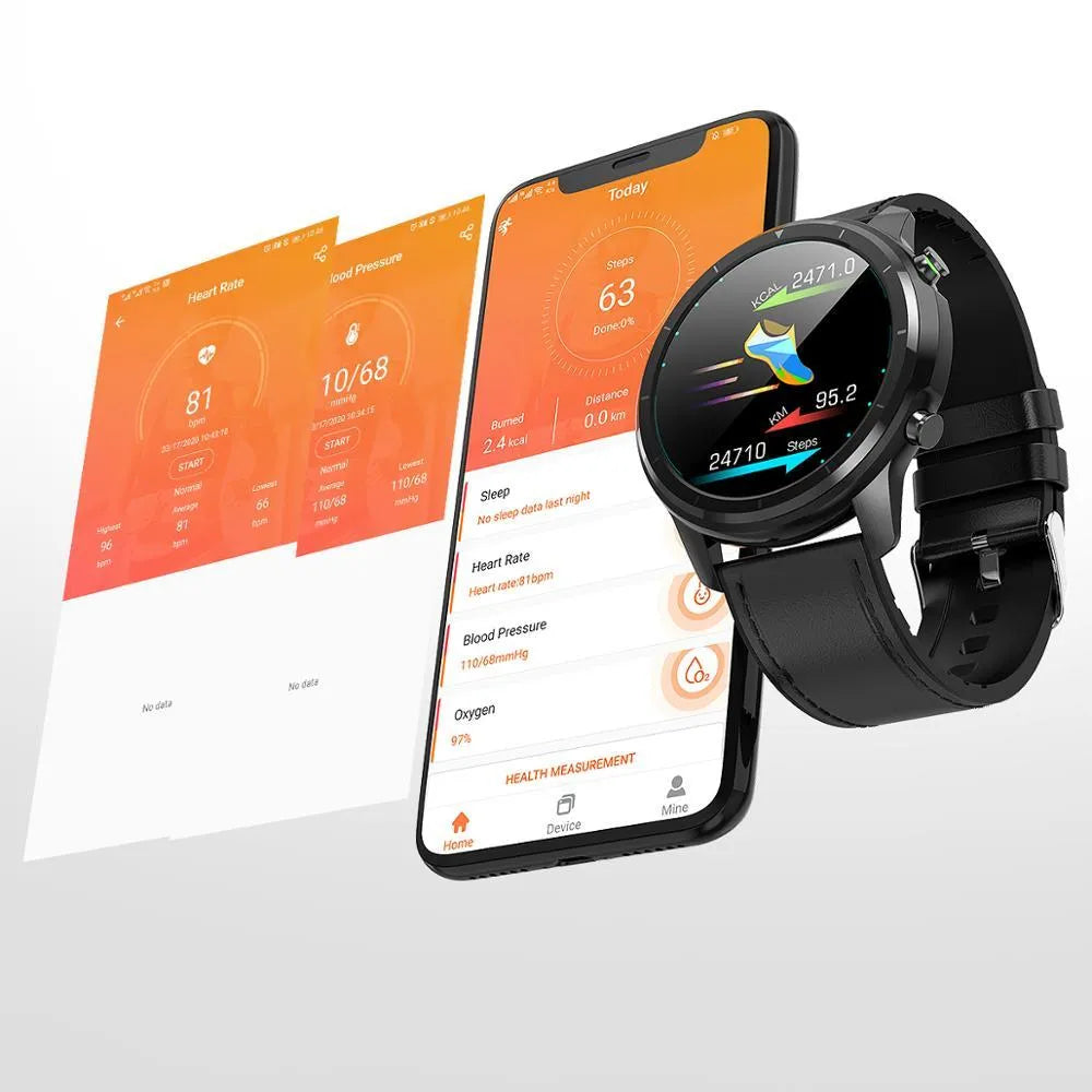LEMFO LF26 smart bracelet showing 1.3-inch touchscreen on wrist