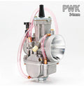 Sandblasted motorcycle carburetor kit in a colour box with size options from 21mm to 34mm