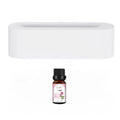 Flame aroma diffuser ultrasonic cool mist humidifier with 7 colour LED and realistic fire effect, square plastic design
