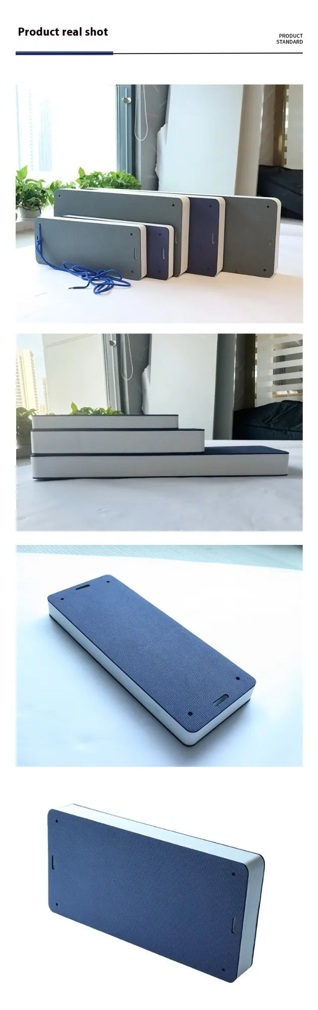 Blue EVA boat fender with rope showing thickened shockproof design for dock protection.