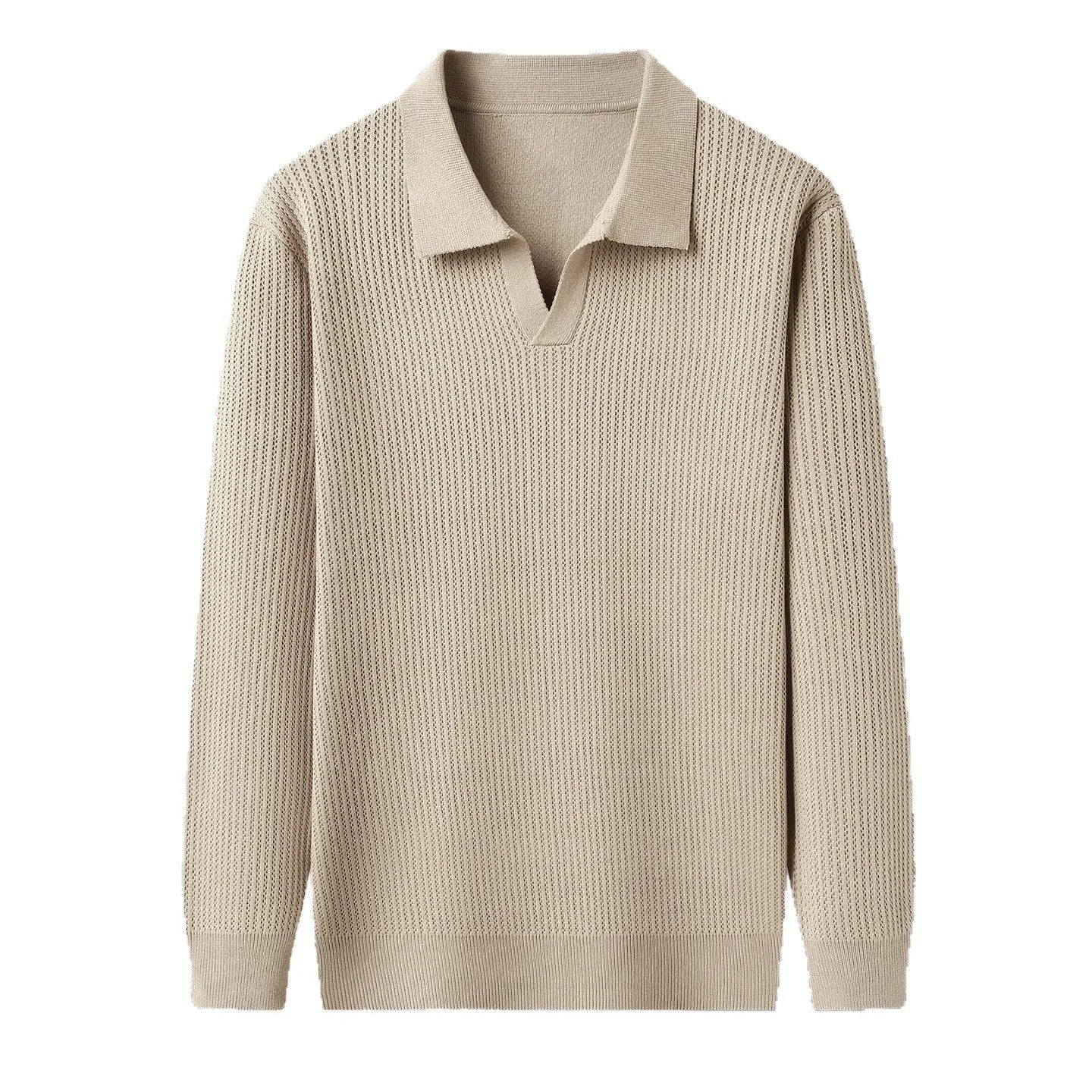Men's loose fit pullover sweater in autumn colours with casual styling