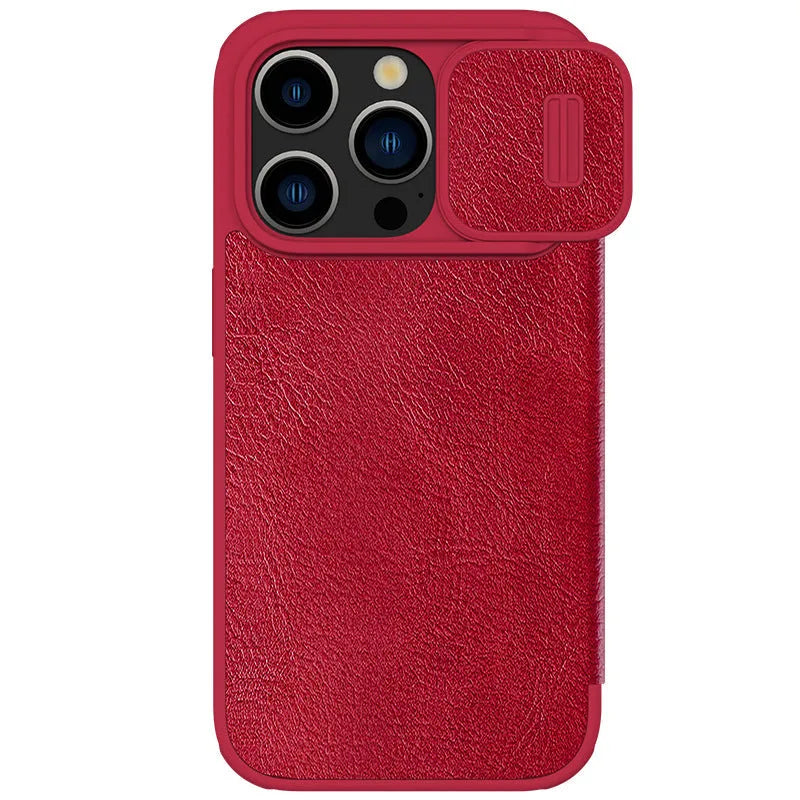 PRO Phone Case flip imitation leather for iPhone 15 Plus 15 Pro 15 Pro Max 14 Pro Max in Black, Brown, Red