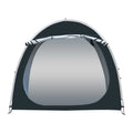 Black outdoor bicycle storage tent for 2-3 bikes with ground nails and brackets, size 185x65x165cm