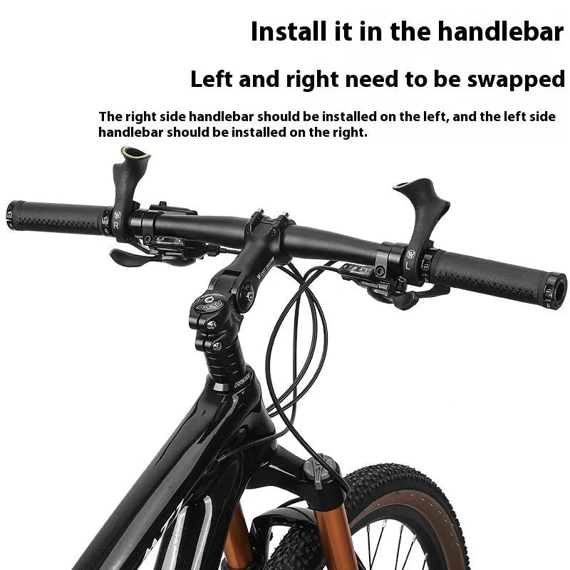 Pair of adjustable nylon bicycle handles in free size for universal cycling fitting