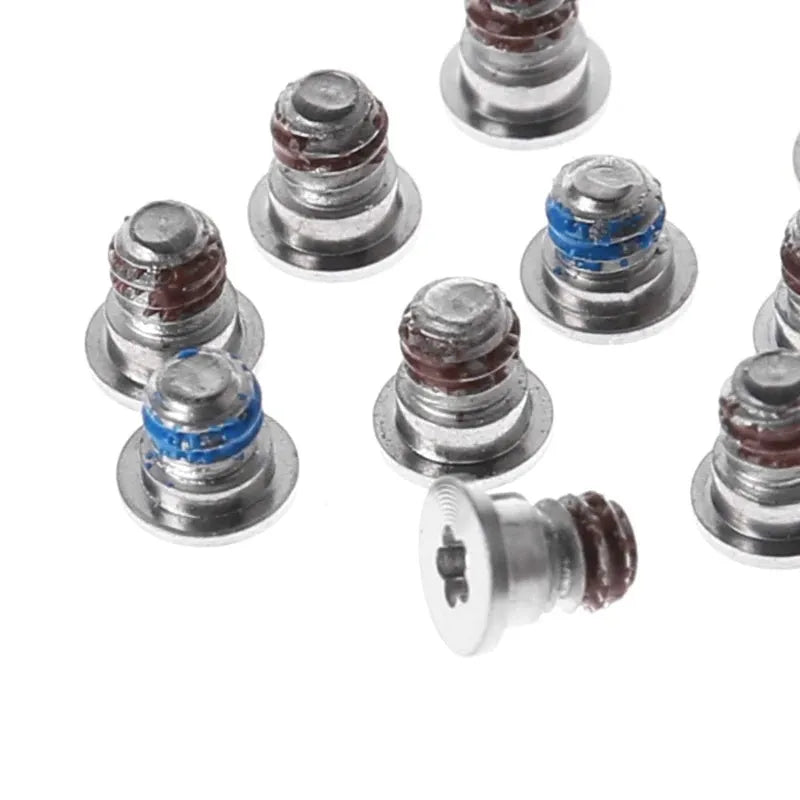 Ten metal replacement screws for MacBook Pro A1502, A1398, A1425 bottom shell repair.