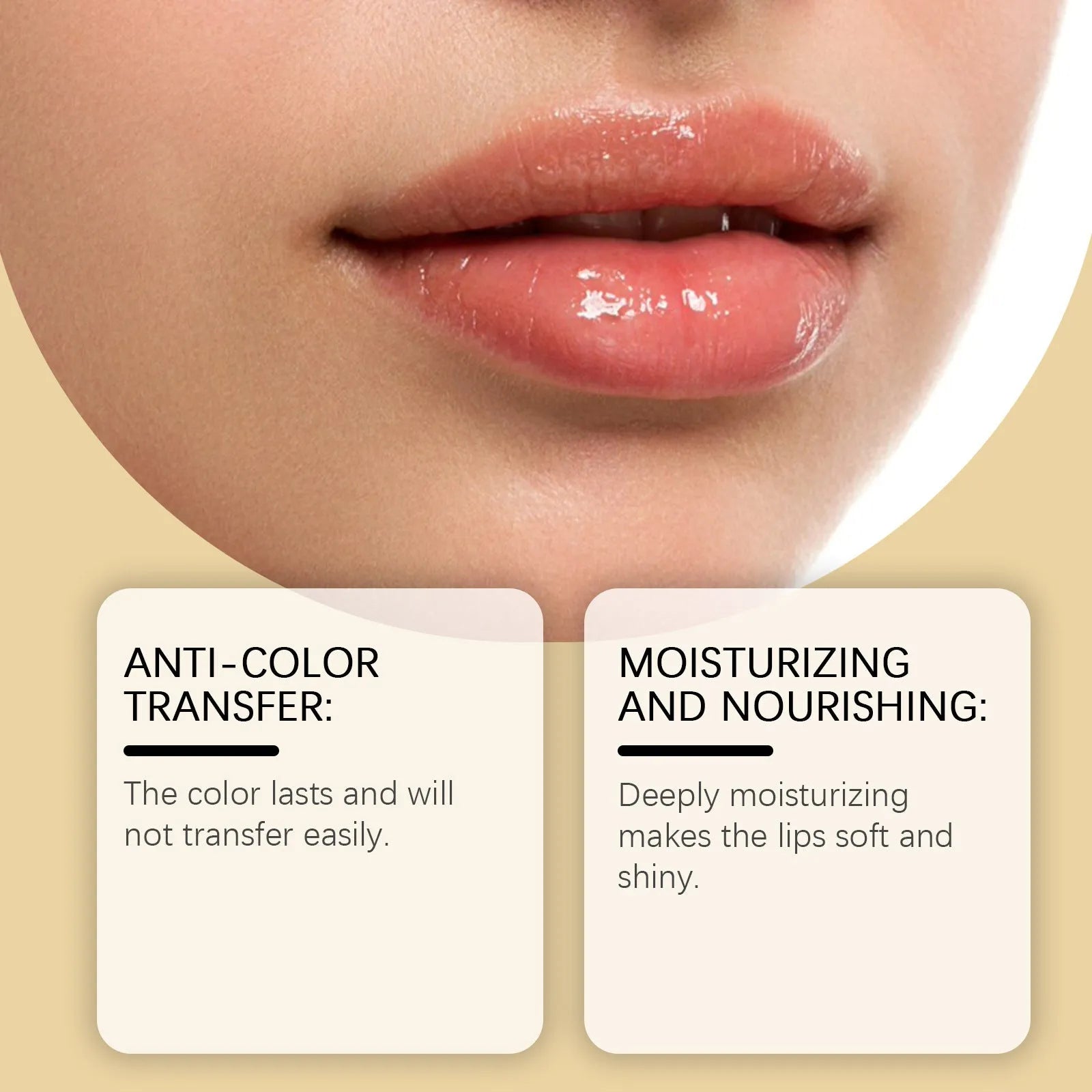 Moisturising colour changing lipstick with hyaluronic acid and jojoba oil, 3.5g, displaying a sheer pink tint