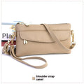 Simple soft PU crossbody shoulder bag in a horizontal square shape with sandwich zipper internal structure