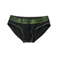Men's low waist cotton briefs in a black and blue colour combination.