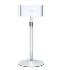 Adjustable tablet bracket with telescopic arm extended, holding an 11-inch tablet device.